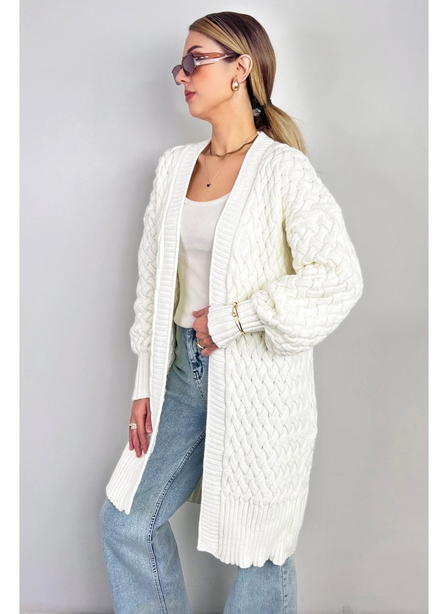 Women's Lena Cream Long Cardigan