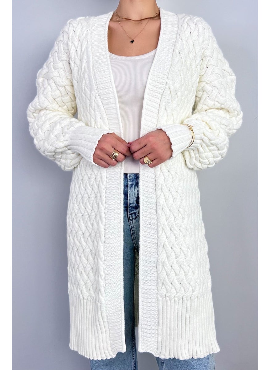 Women's Lena Cream Long Cardigan