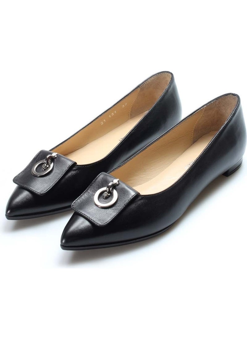 Leather Women's Flat Shoes 019ZA21-131