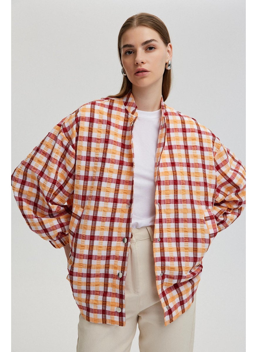 Plaid Bomber Jacket