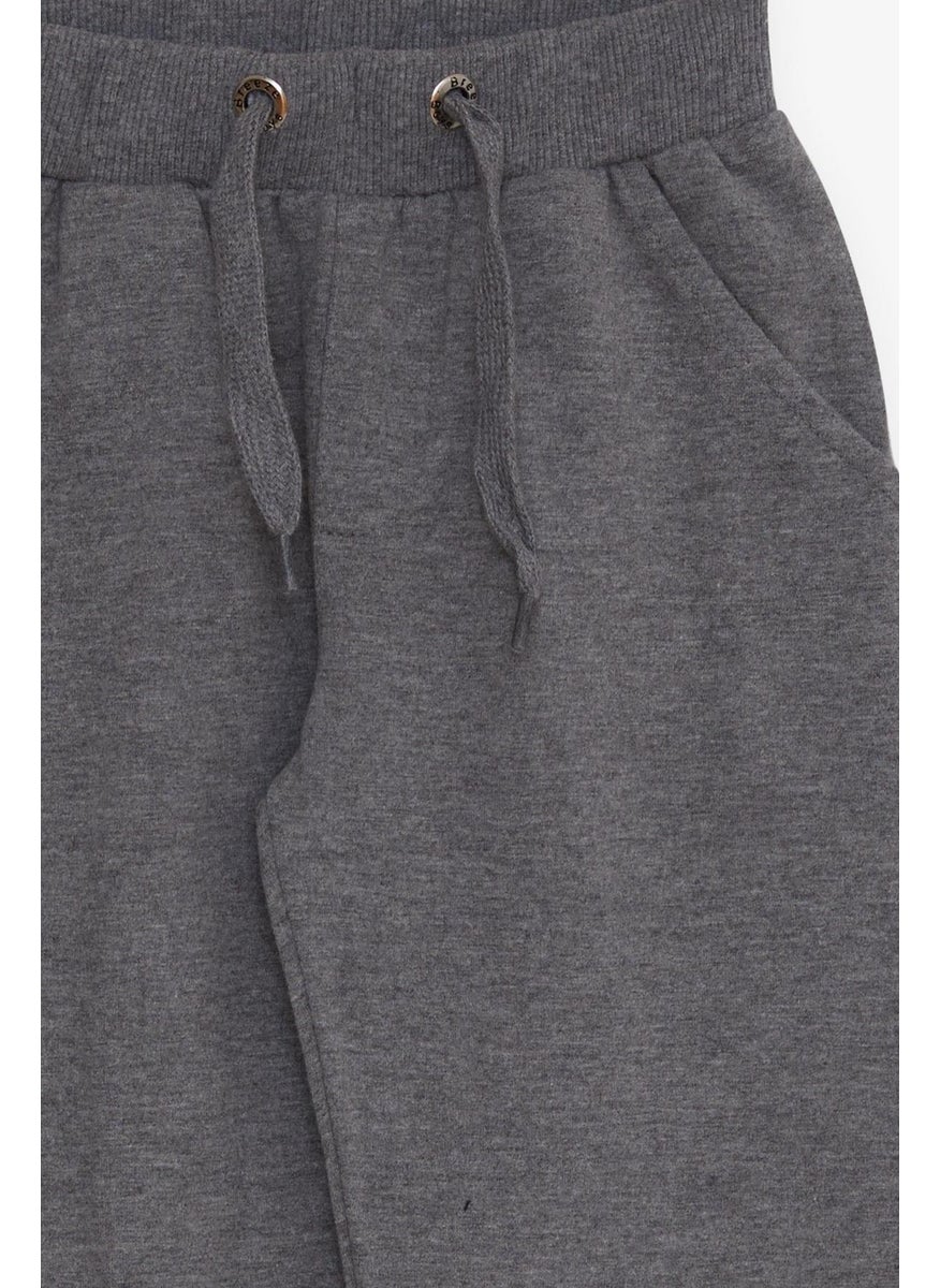 Breeze Boy's Sweatpants with Pocket, Age 3-8, Dark Gray Melange