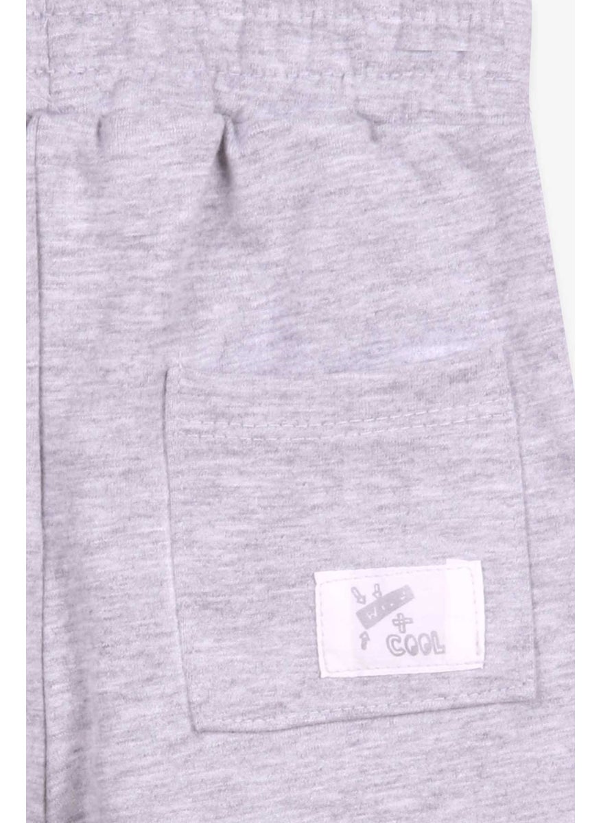 Breeze Boy's Sweatpants with Pocket Pocket Light Gray Melange (Ages 1-4)