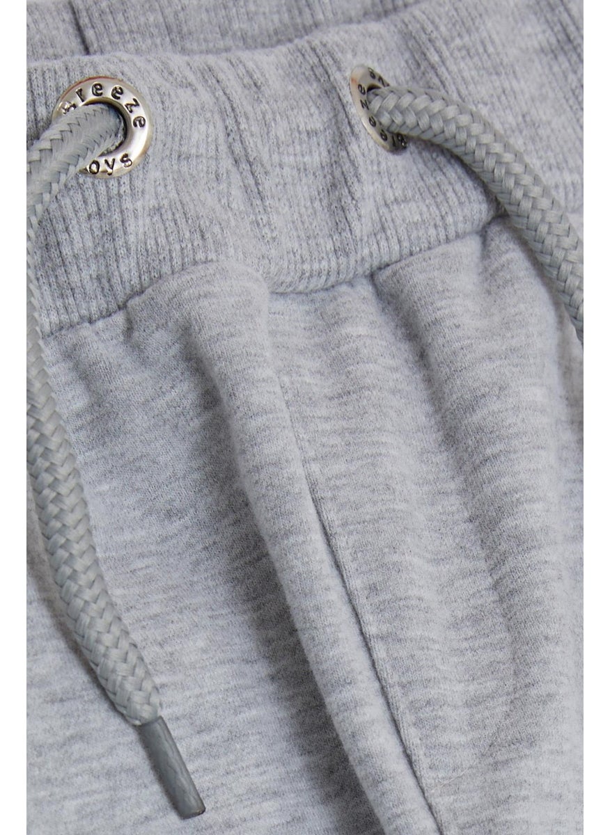 Breeze Girls & Boys Boy's Sweatpants with Pocket, Age 3-8, Light Gray Melange