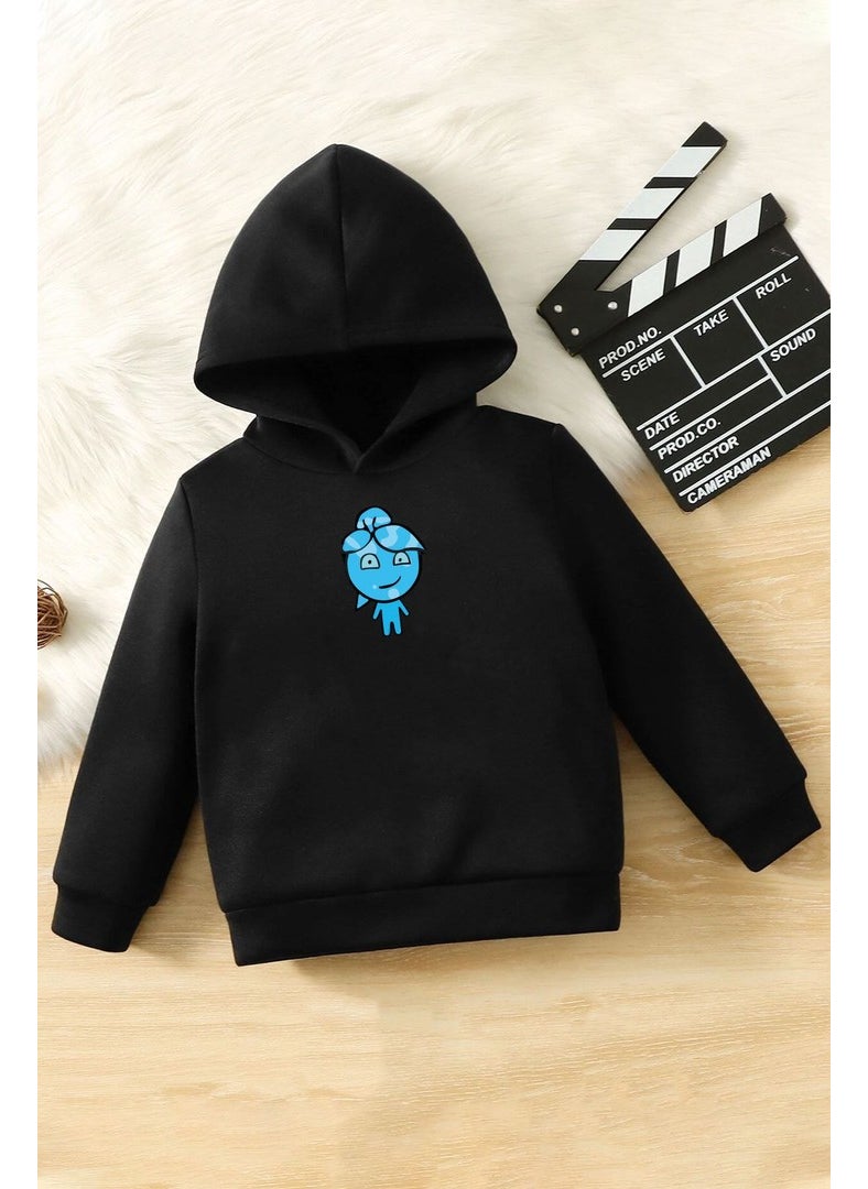 Childrens Water Printed Sweatshirt 3-4 Years Old Black