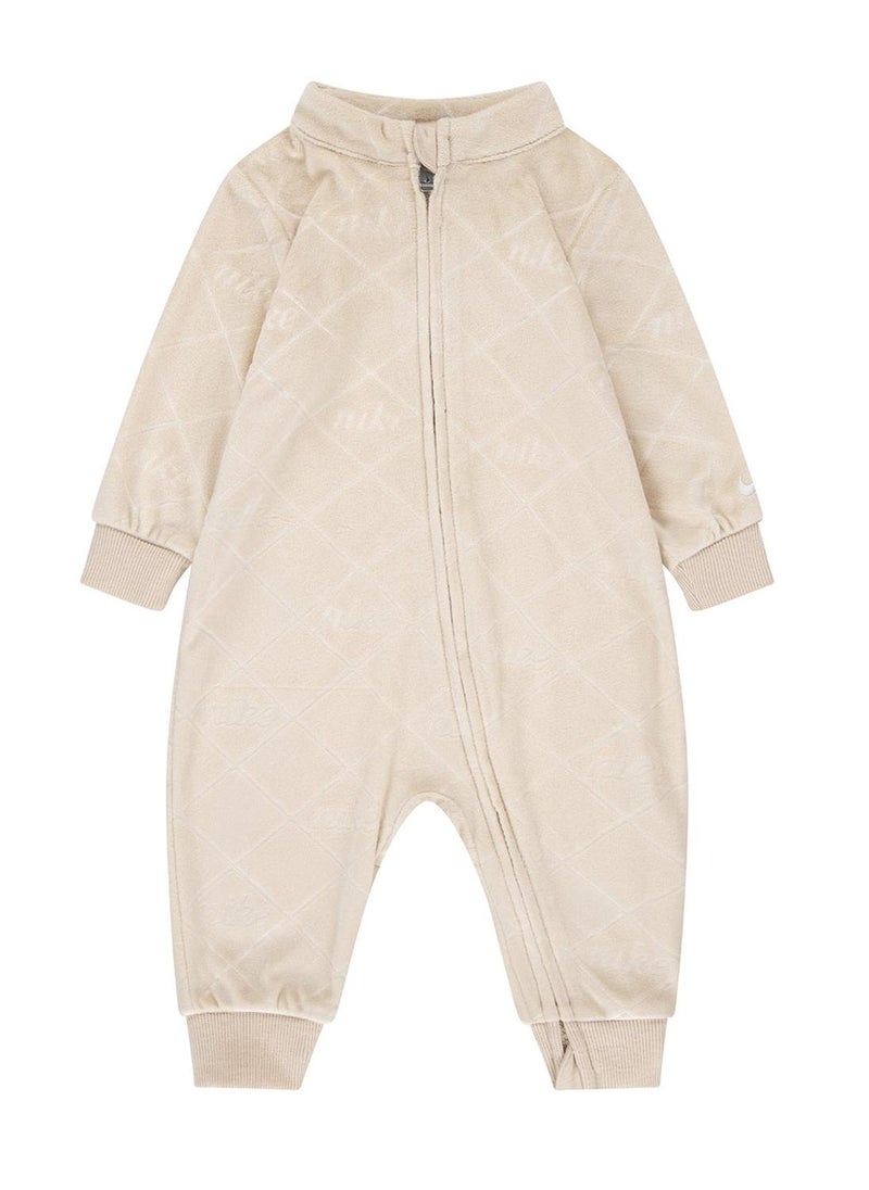 Infant Cozy Aop Monogram Coverall