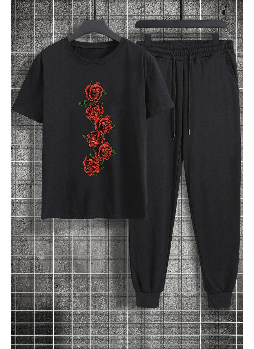 Unisex Rose 2-Piece Tracksuit Set S.m. Black