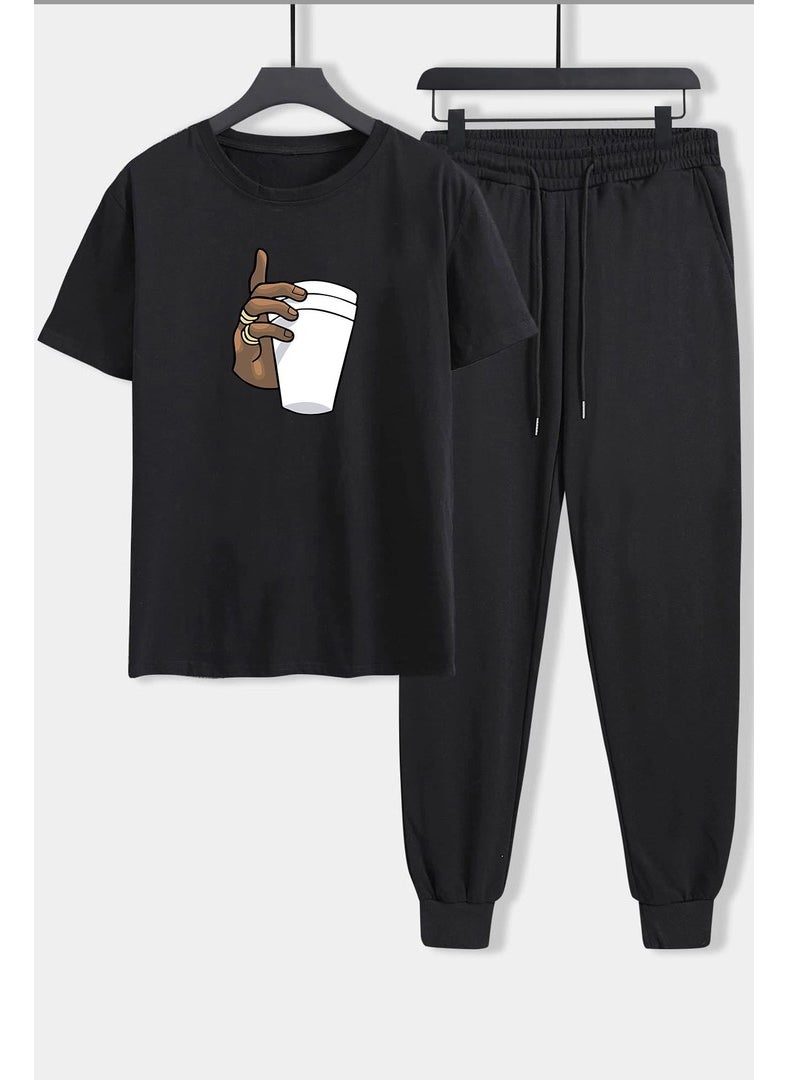 Unisex Tupac Coffee 2-Piece Tracksuit Set S.m. Black