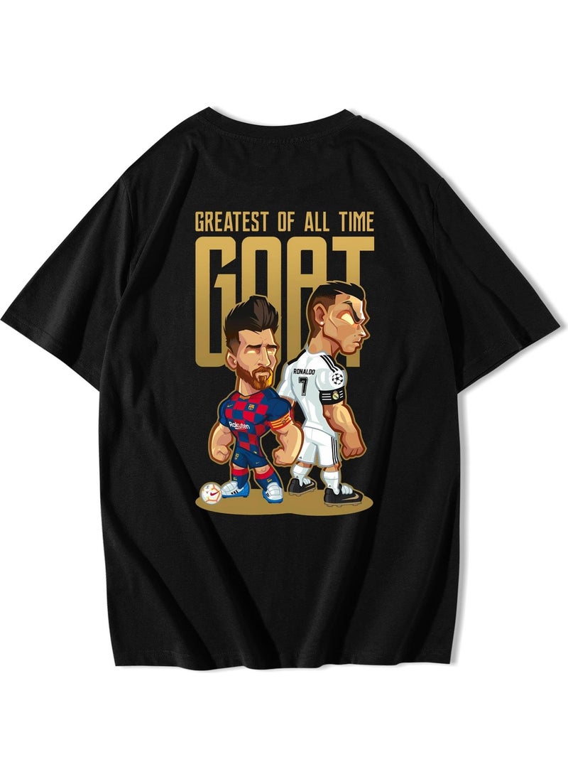 Oversize Messi And Ronaldo Goat T-Shirt