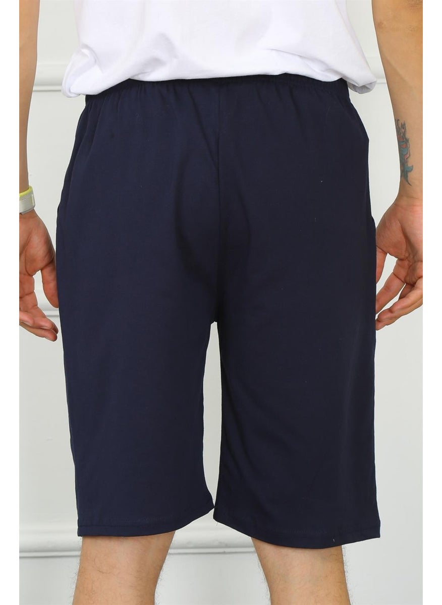 Men's Cotton Navy Blue Capri 27480