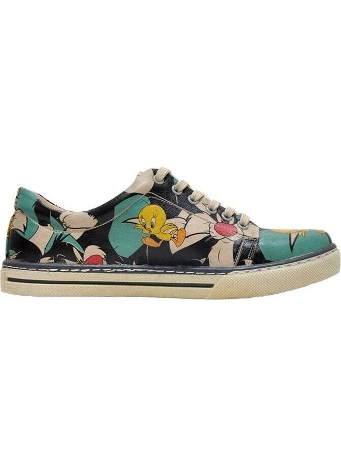 Catch Me If You Can Tweety Design Printed Vegan Shoes