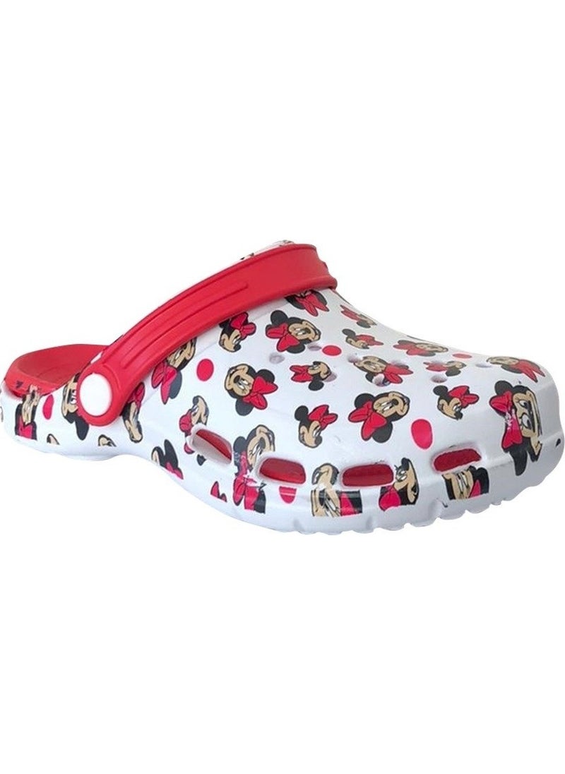 E502 White Women Mickey Mouse Hospital Sabo Slipper Sandal