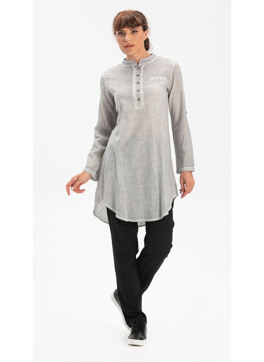 Acacia Sile Cloth Tunic Gray Gray