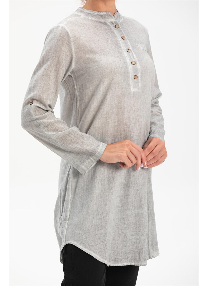 Acacia Sile Cloth Tunic Gray Gray