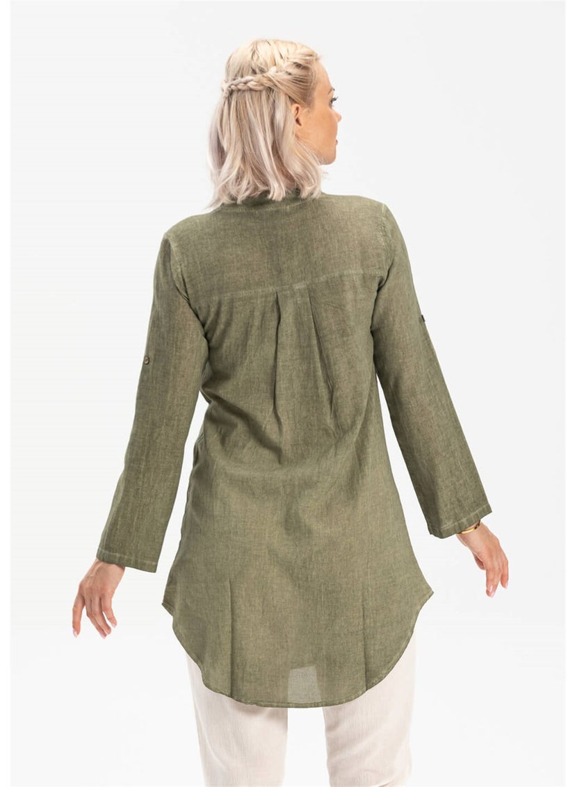 Akasya Şile Cloth Tunic Khaki Hk