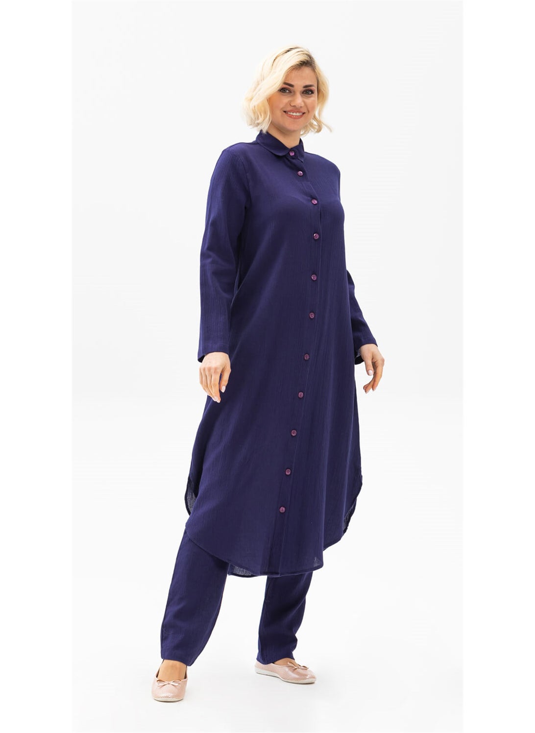 Edanur Şile Cloth Tunic Purple Purple