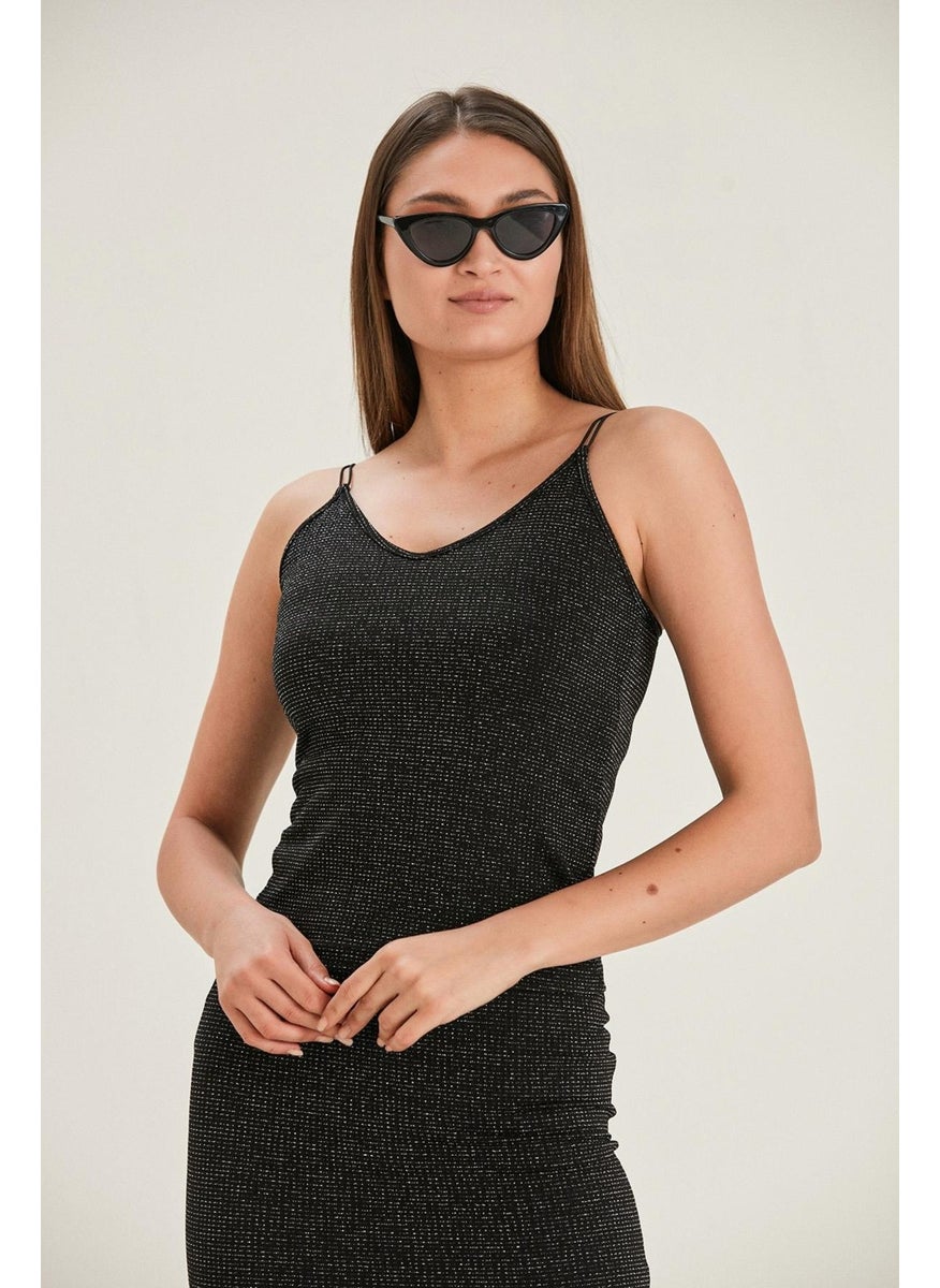 Glittery Strappy Blouse (B22-23400)