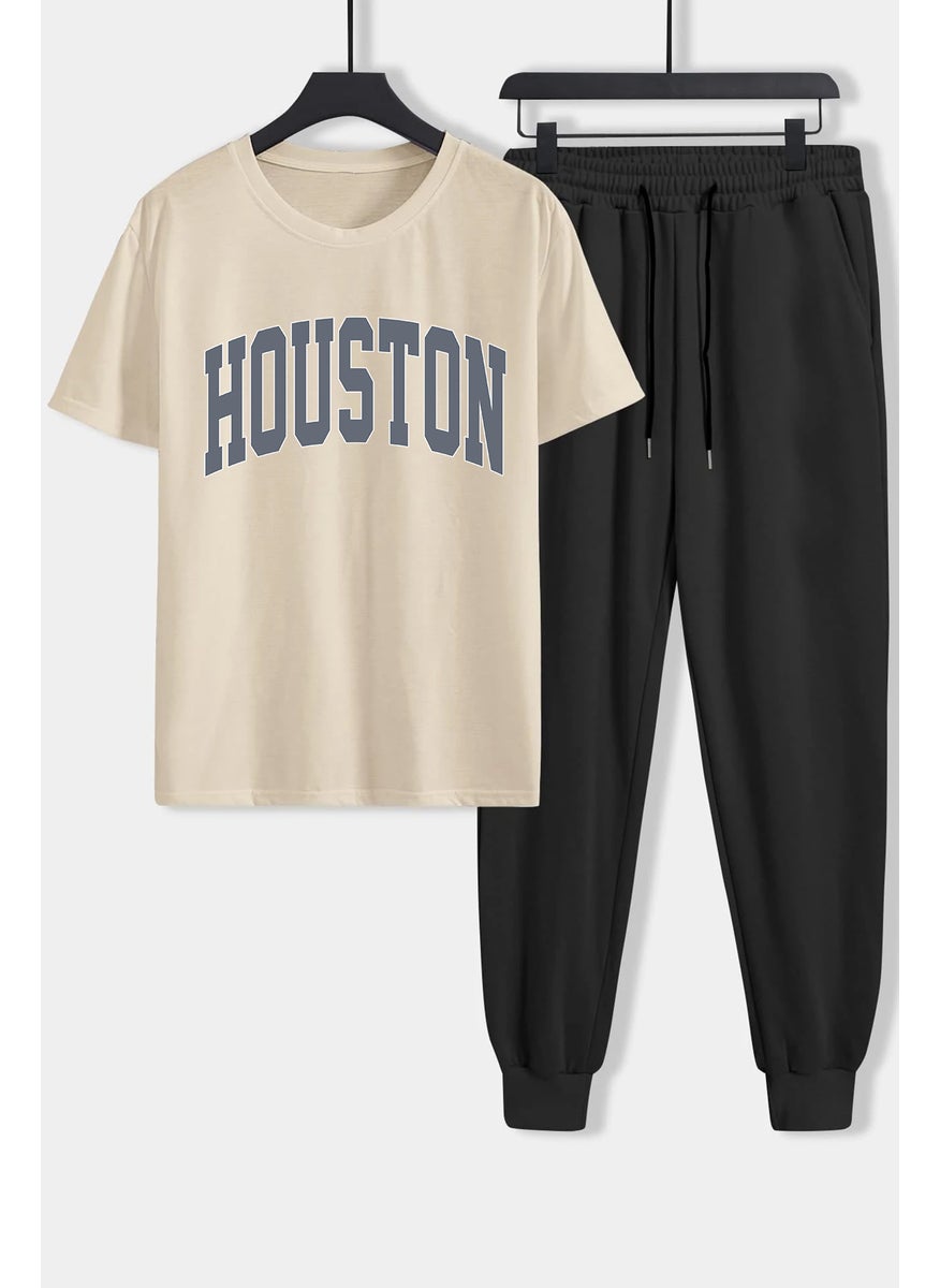 Unisex Houston 2-Piece Tracksuit Set S.m. Beige