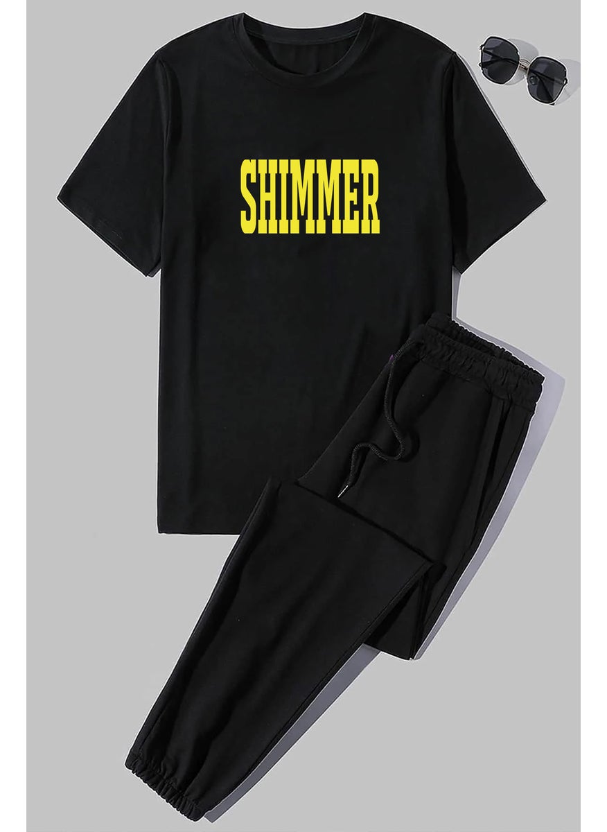 Unisex Shimmer 2-Piece Tracksuit Set S.m. Black