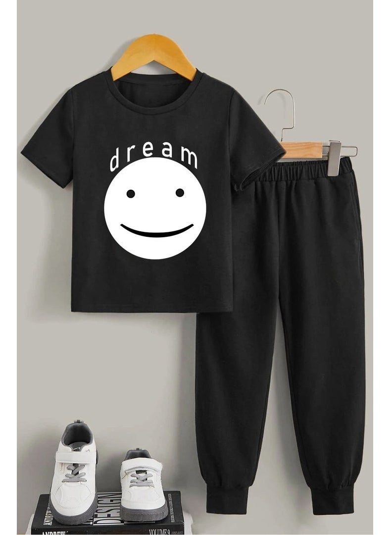 Childrens Dream Bottom - Top Tracksuit Set 3-4 Years Old Black