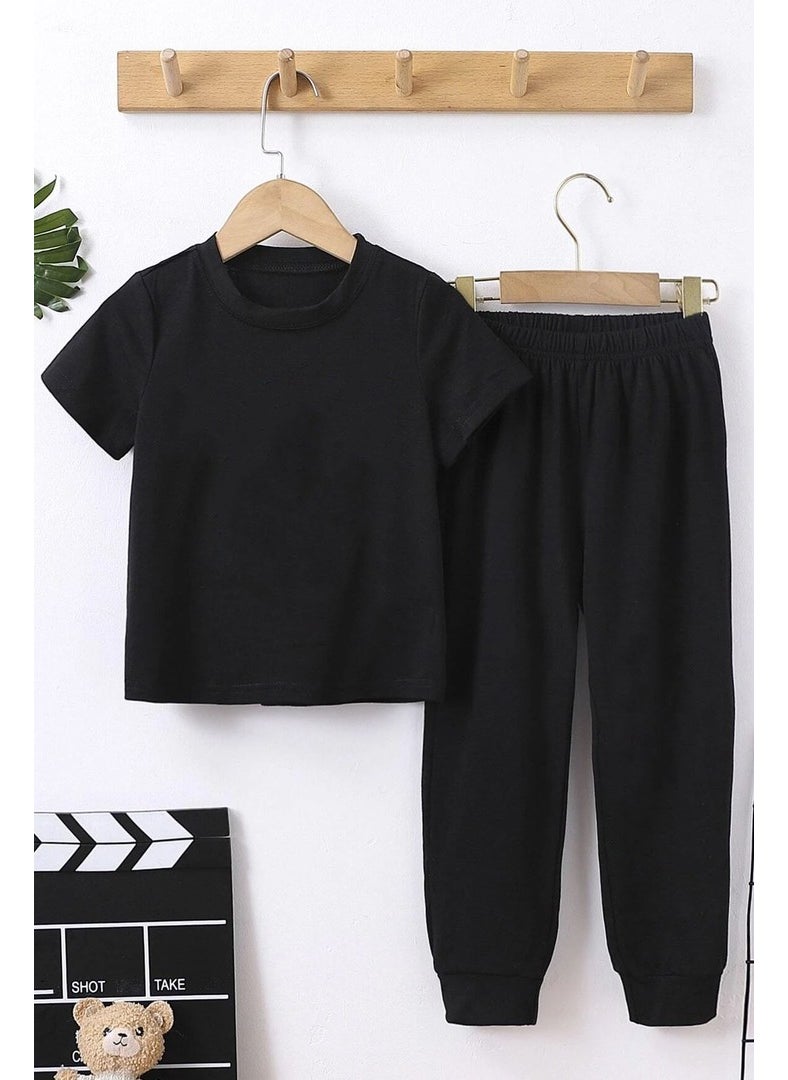 Kids Good Things Bottom - Top Tracksuit Set 3-4 Years Old Black