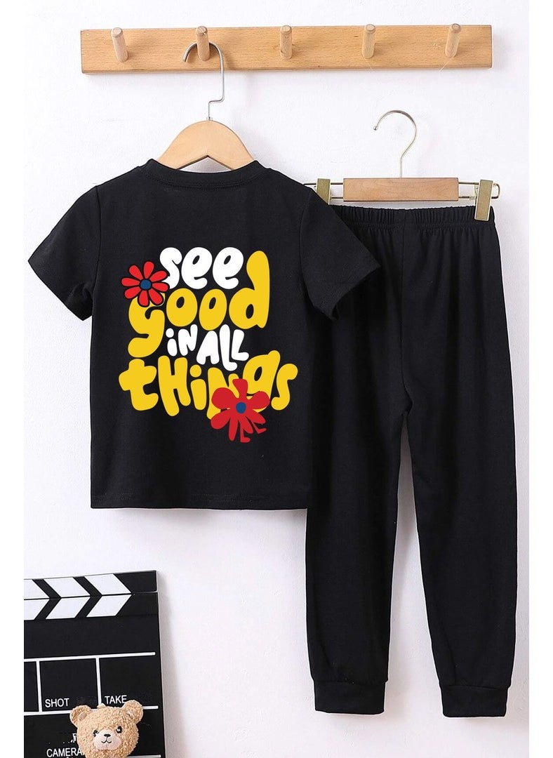 Kids Good Things Bottom - Top Tracksuit Set 3-4 Years Old Black