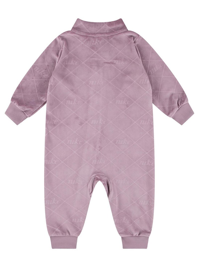 Infant Cozy Aop Monogram Coverall