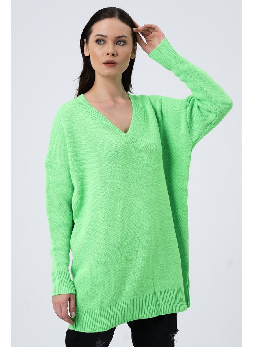 Alexandergardı V-Neck Knitwear Loose Sweater (A91861-S)
