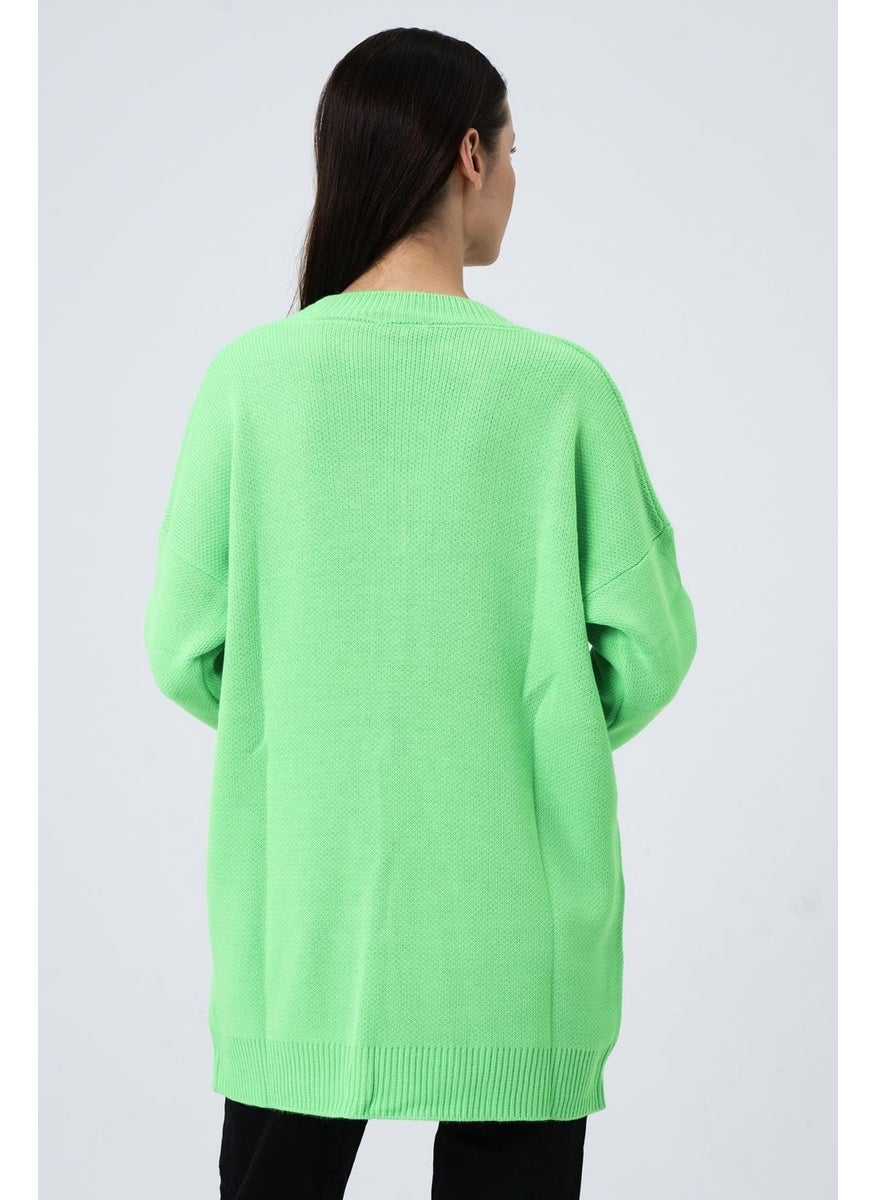 Alexandergardı V-Neck Knitwear Loose Sweater (A91861-S)