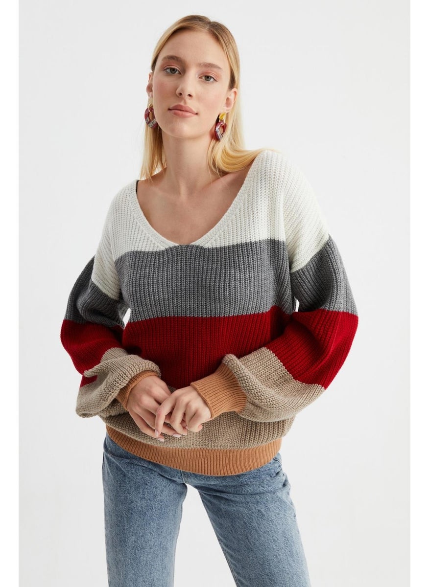 Alexandergardı V Neck Knitwear Sweater (B22-5754)