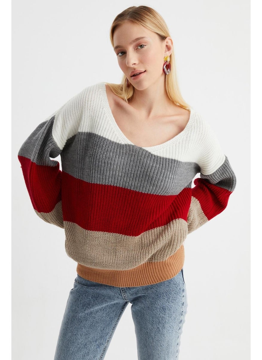 Alexandergardı V Neck Knitwear Sweater (B22-5754)