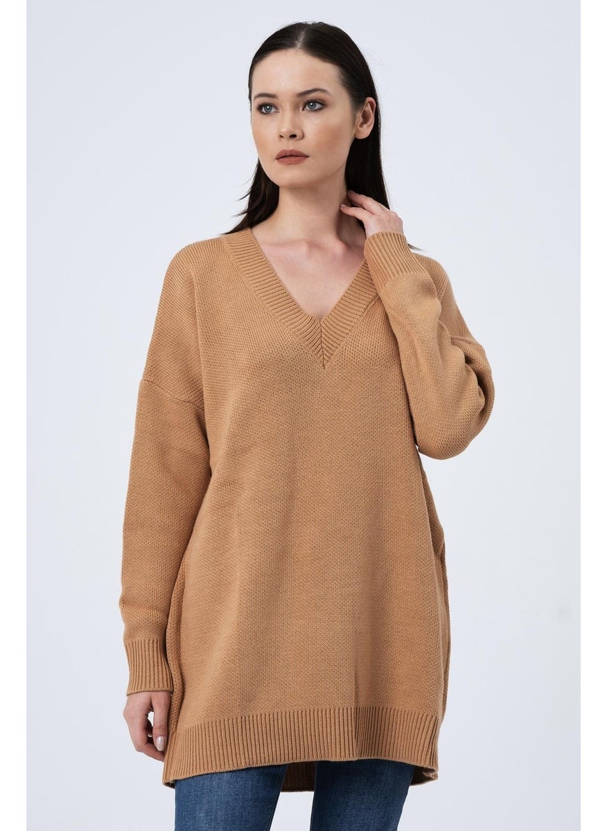 Alexandergardı V-Neck Knitwear Loose Sweater (A91861-S)