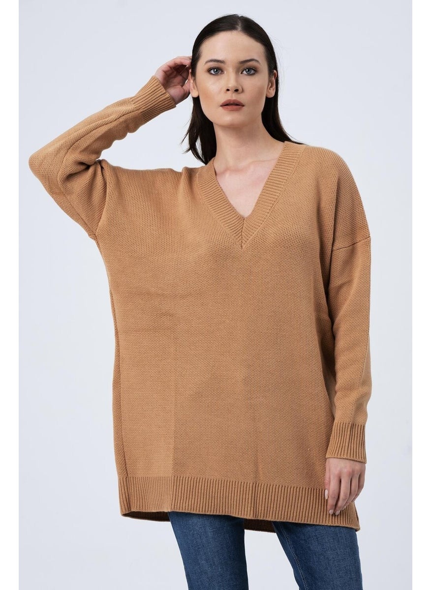 Alexandergardı V-Neck Knitwear Loose Sweater (A91861-S)