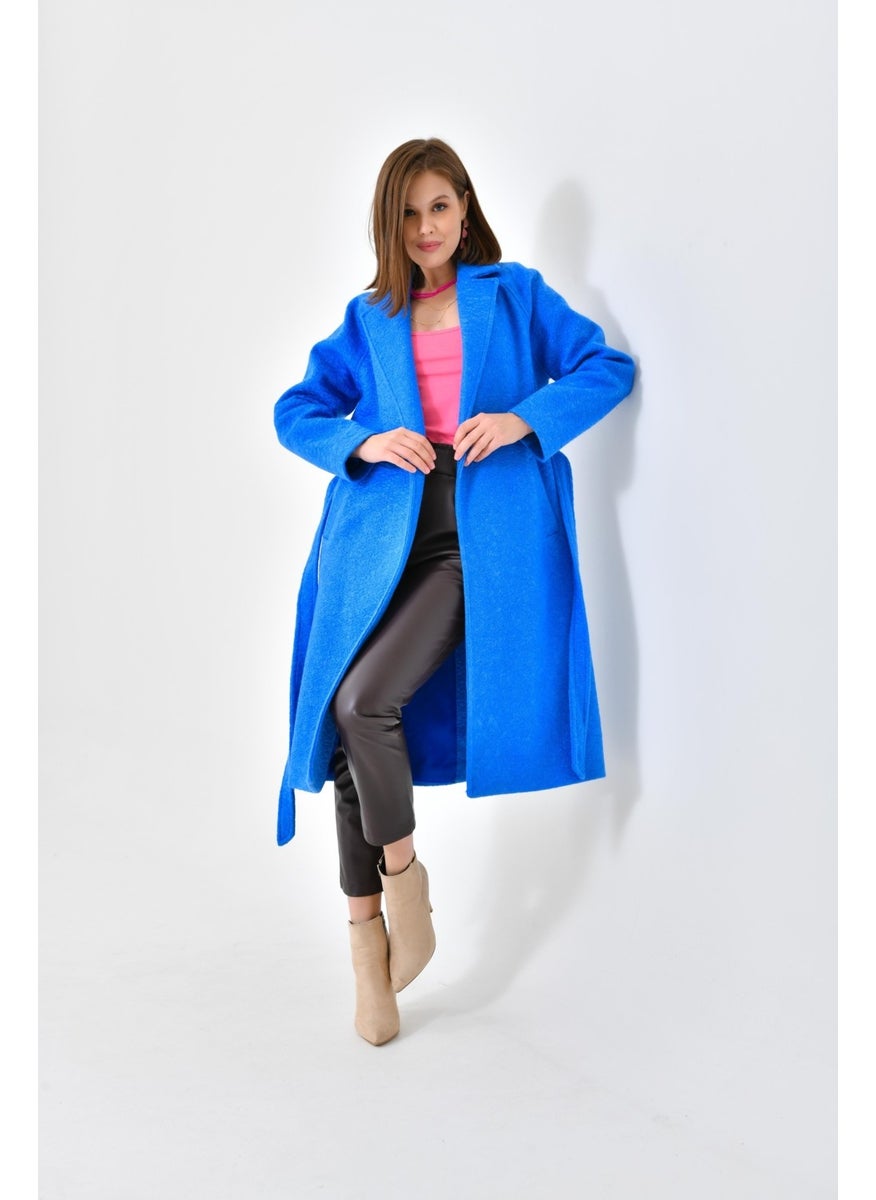 Ftz Women Women's Cashmere Coat Saxe Blue