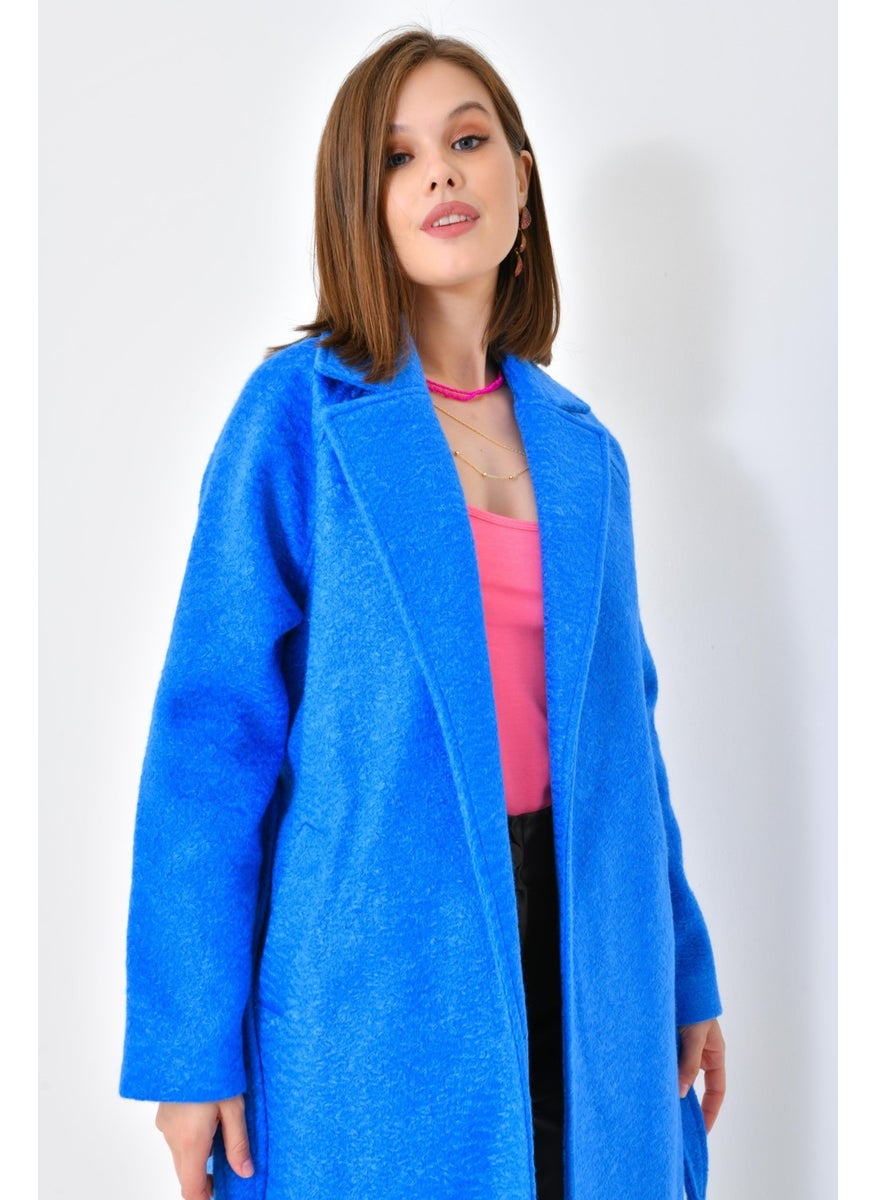 Ftz Women Women's Cashmere Coat Saxe Blue