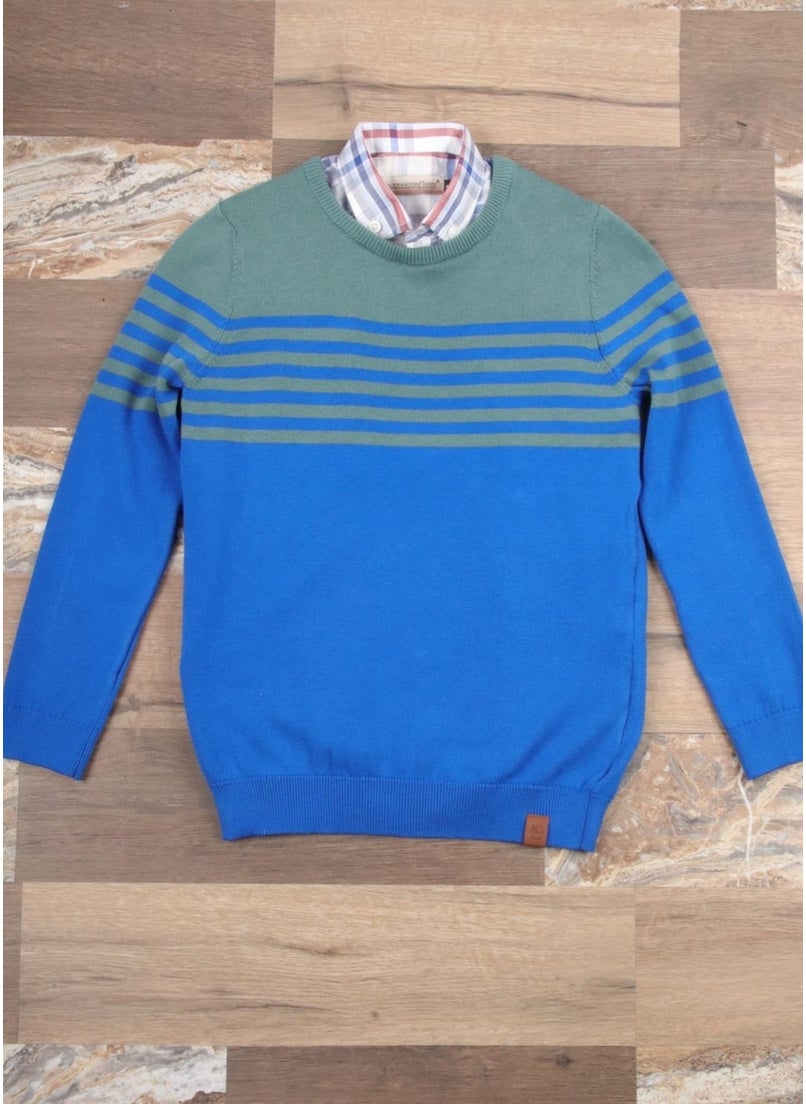 Crew Neck Kids Knitted Sweater (C23-7102)