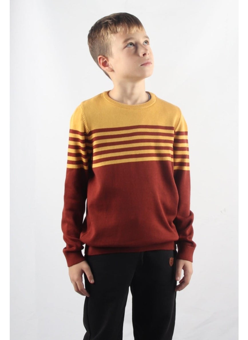 Crew Neck Kids Knitted Sweater (C23-7102)