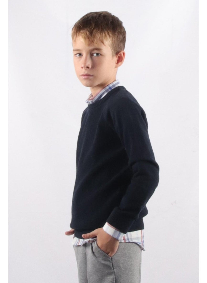 Crew Neck Kids Knitwear Sweater (C20-18937)