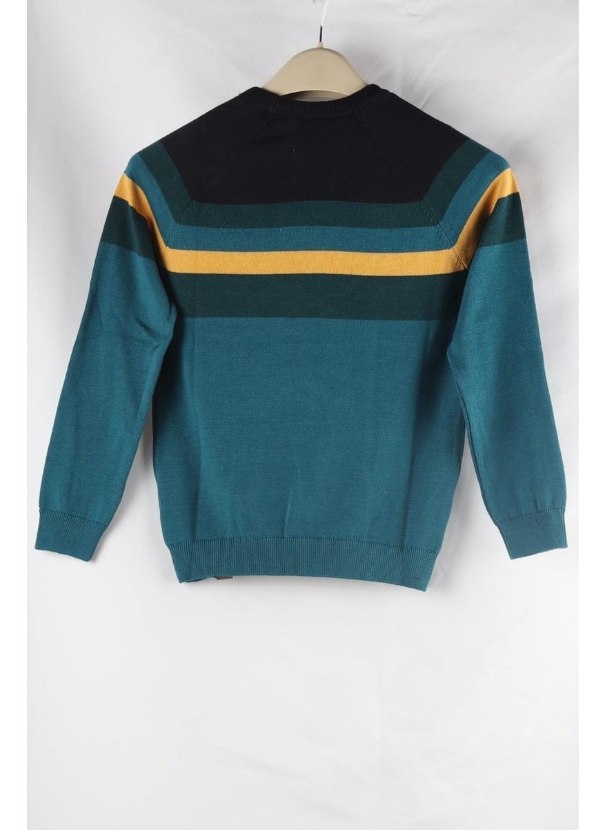 Colour Block Cotton Kids Sweater (C23-7106)