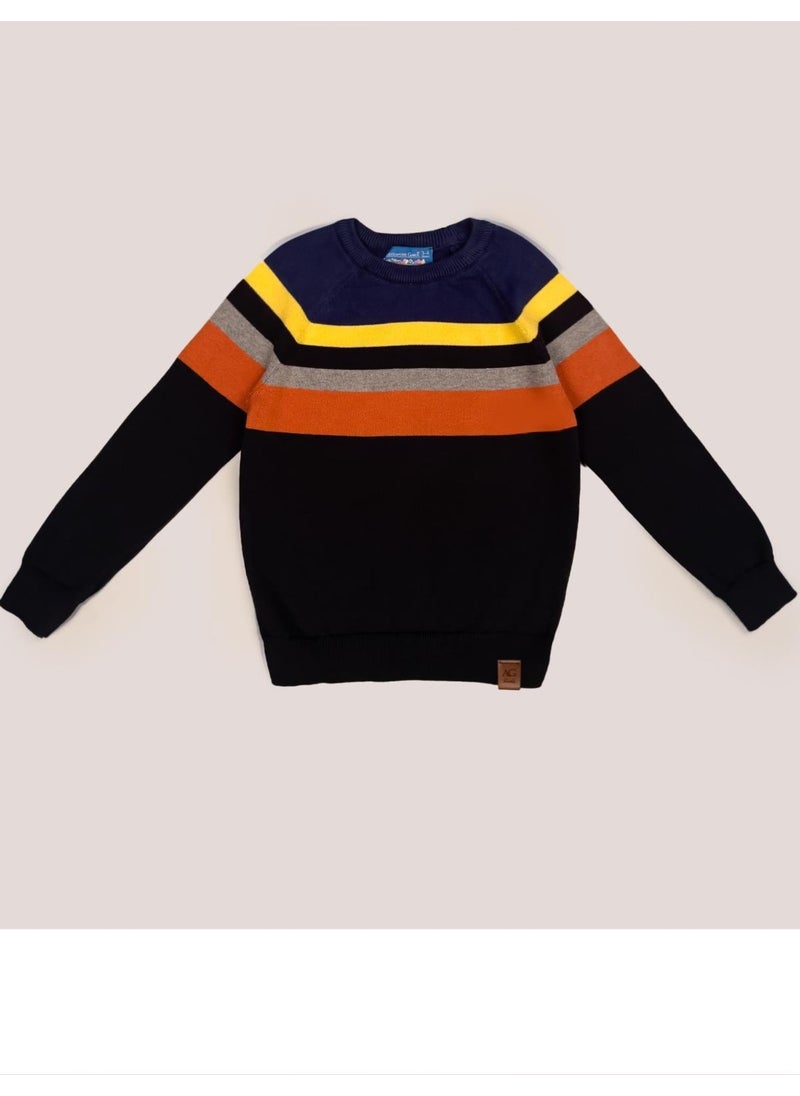 Colour Block Cotton Kids Sweater (C20-18733)