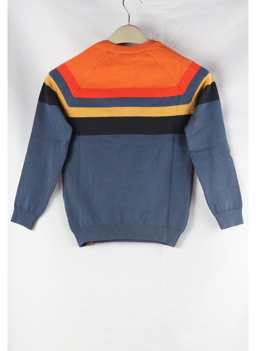 Colour Block Cotton Kids Sweater (C23-7106)