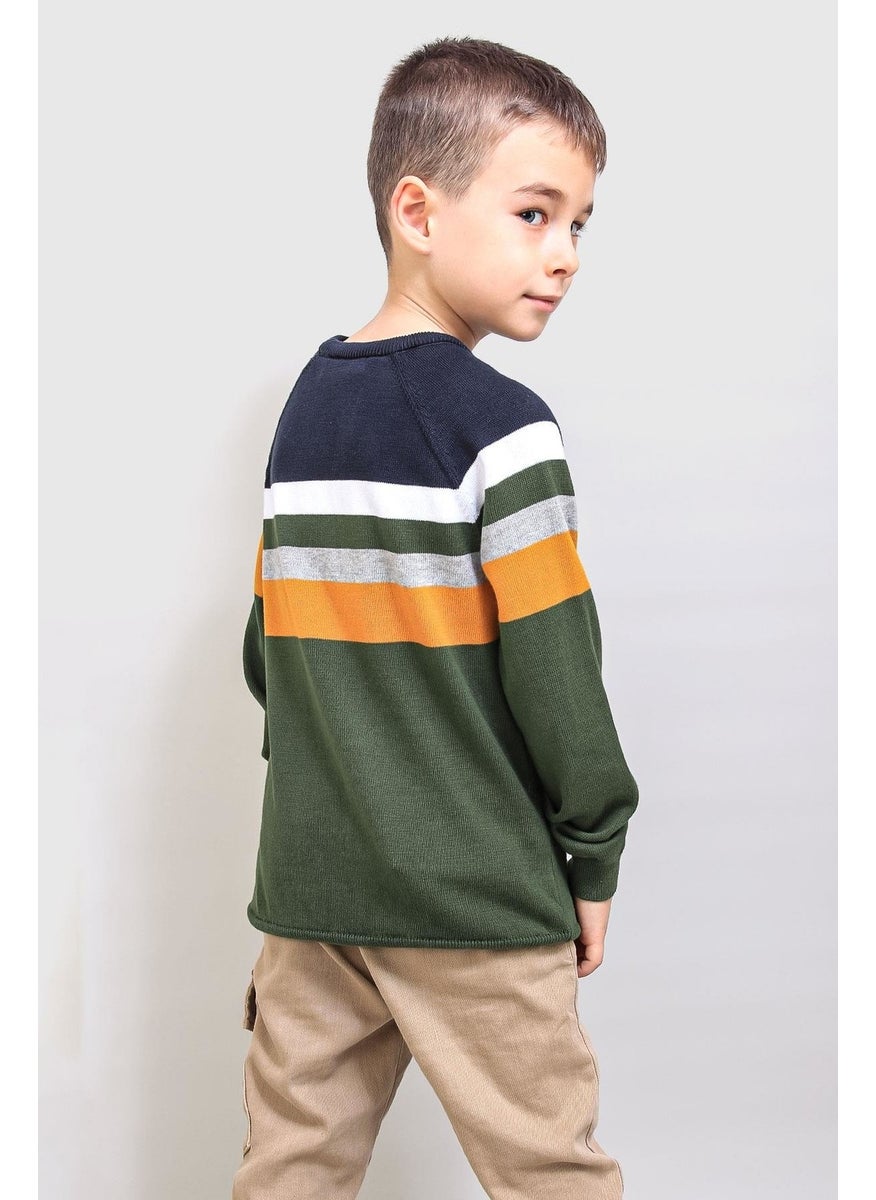 Kids Striped Knit Sweater (C20-18733)