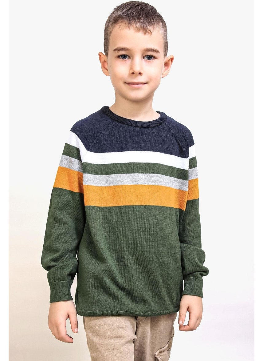 Kids Striped Knit Sweater (C20-18733)