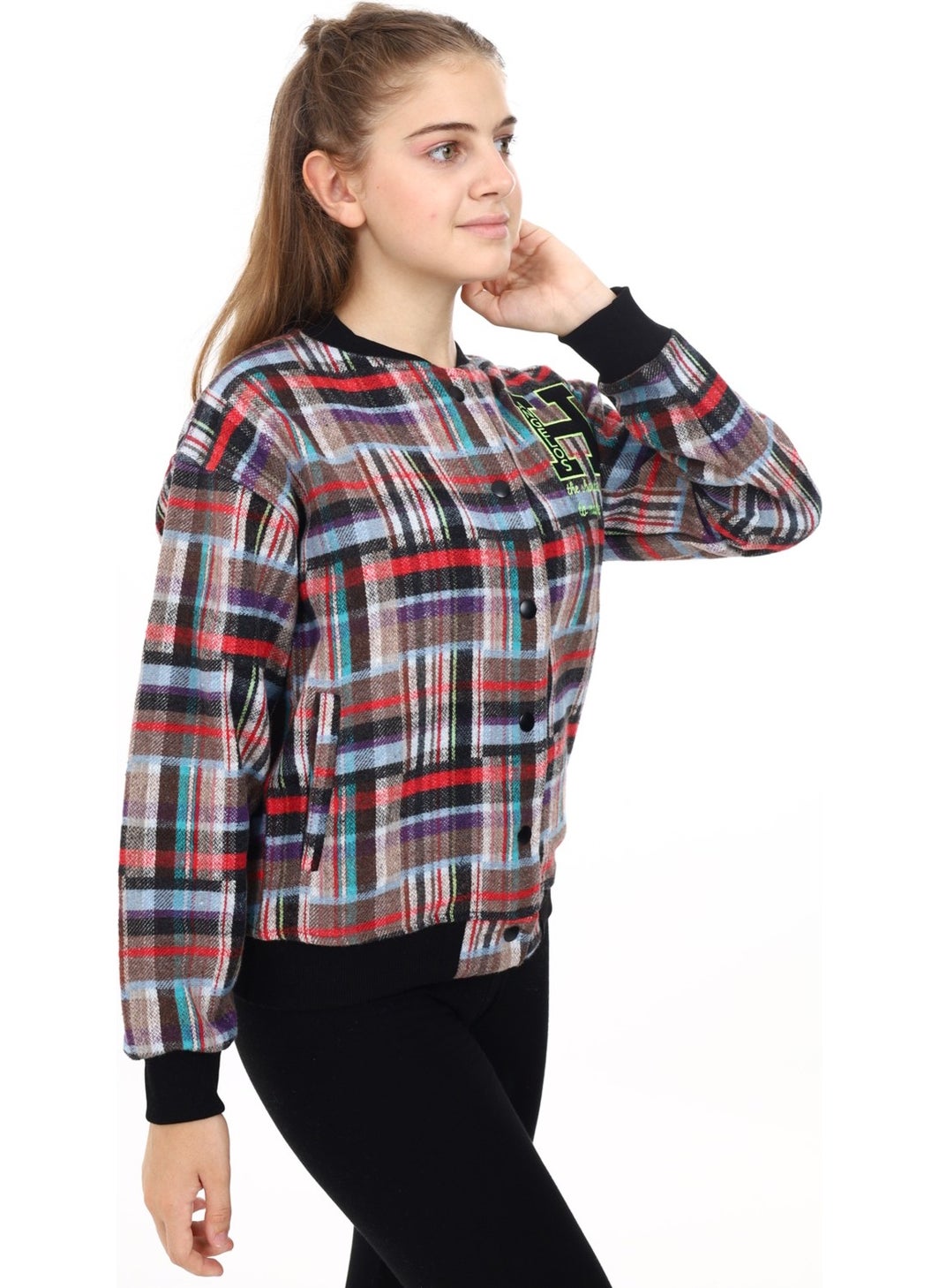 Girl's Cashmere Wool College Style Jacket PX682