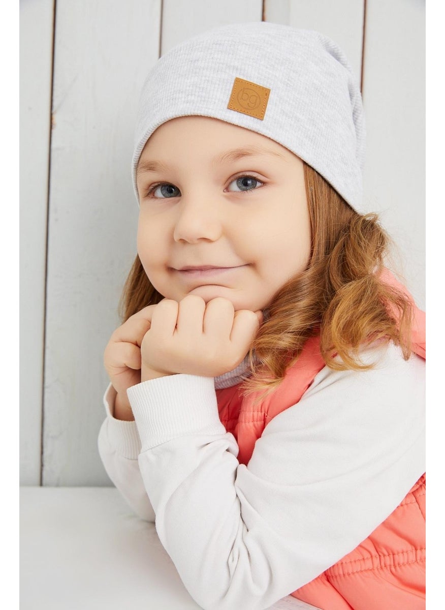 Girl's Melange Hat Beanie Handmade Cotton Camisole