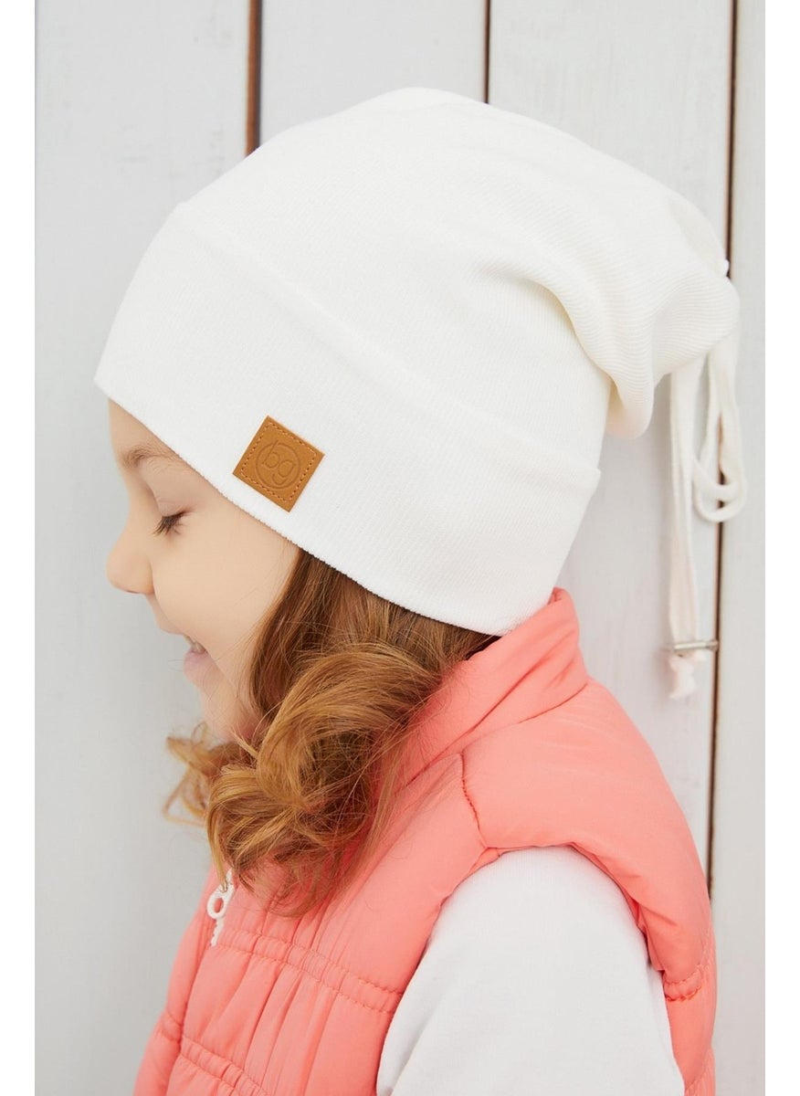 Baby Girl Child White Hat Beanie Handmade Comfortable Skin-friendly 100% Cotton Camisole