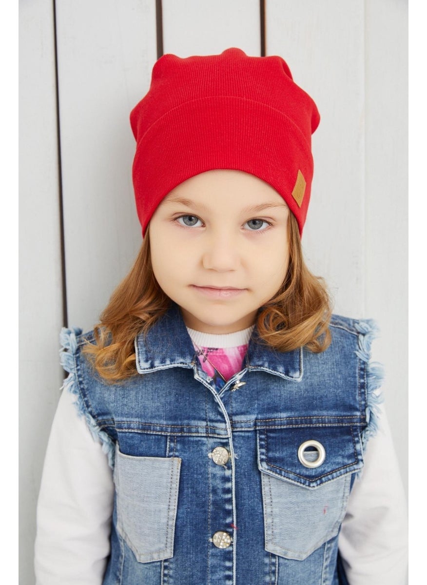 Girl's Red Hat Beret Handmade Cotton Camisole