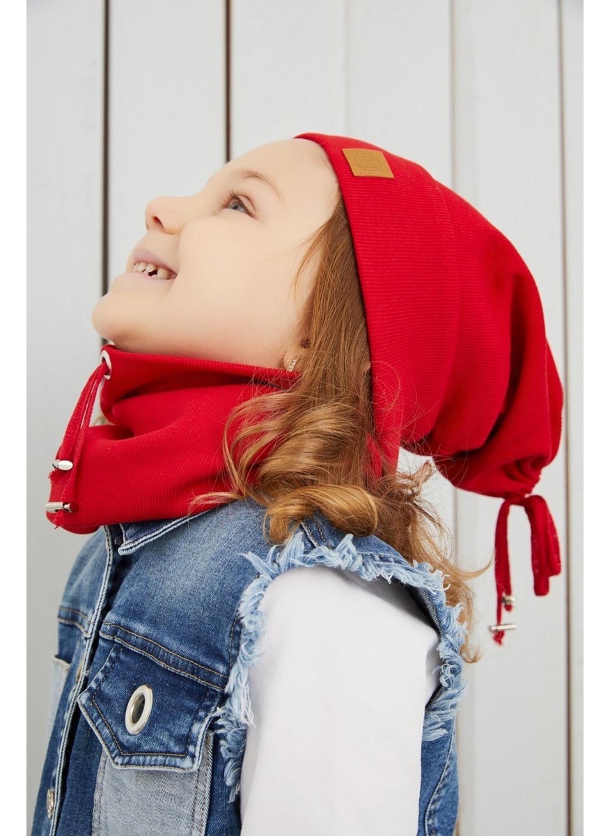 Girl's Red Hat Beret Handmade Cotton Camisole