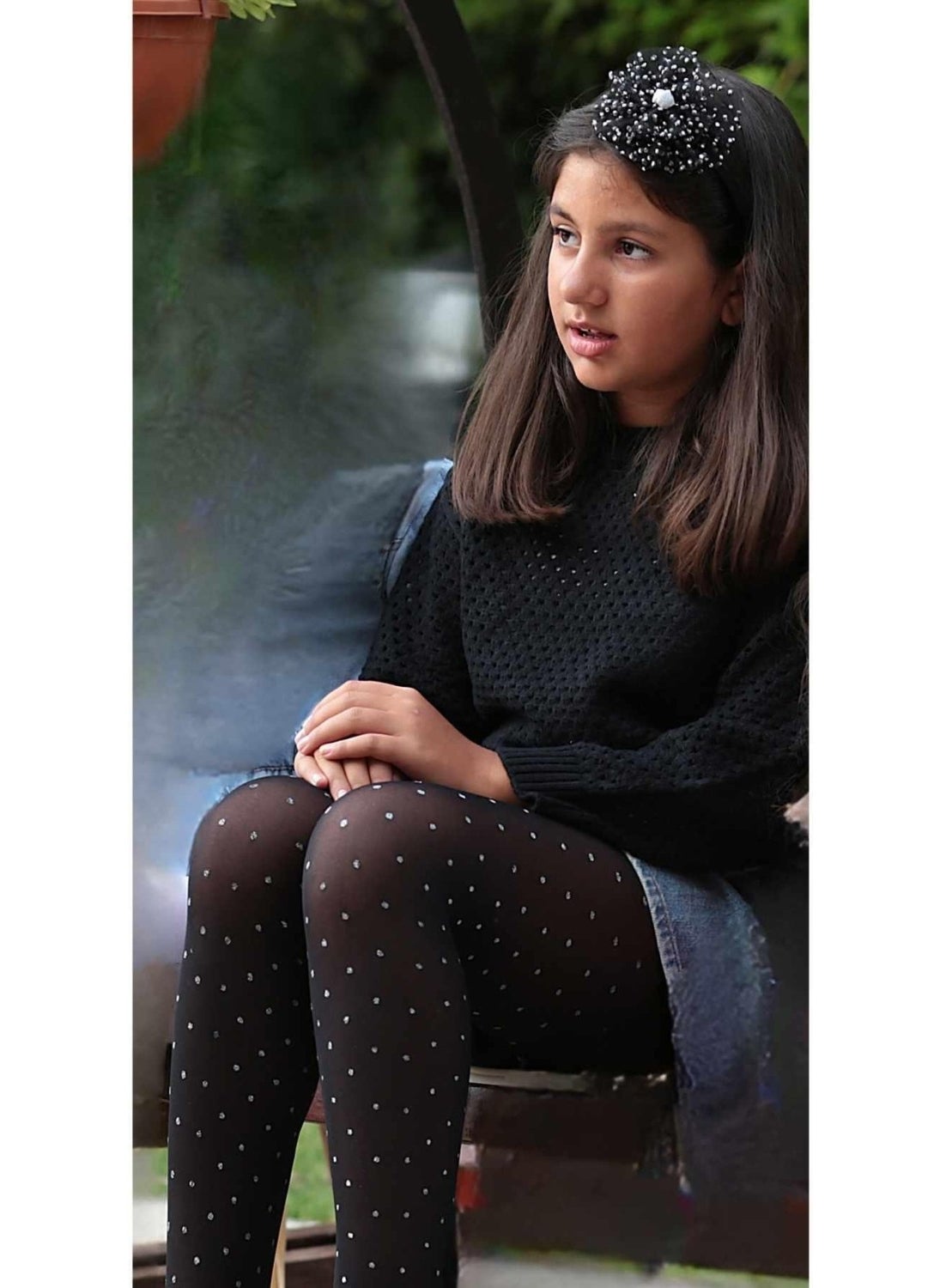 Puntosim Crowned Children's Tights Black