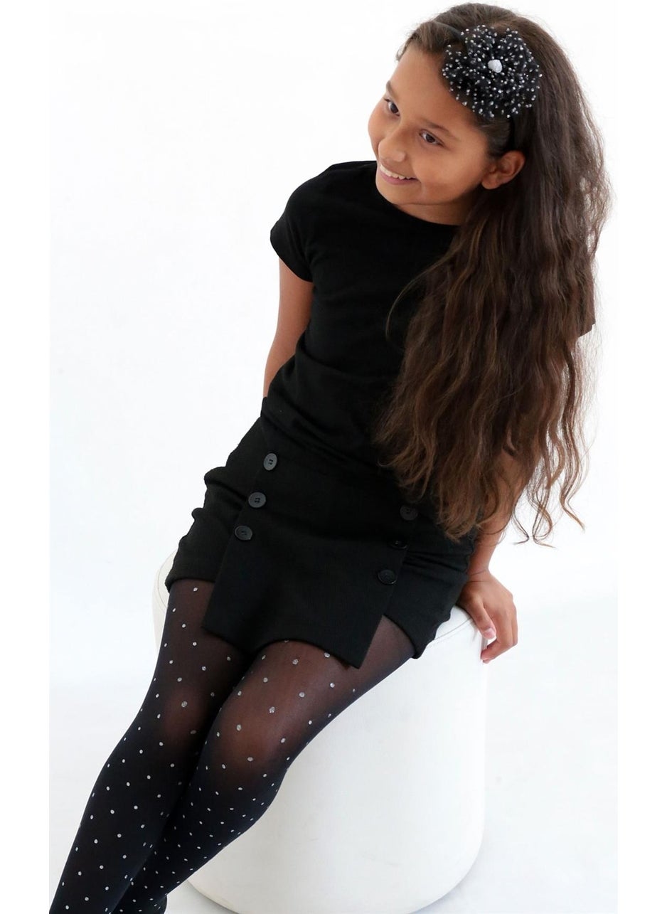 Puntosim Crowned Children's Tights Black