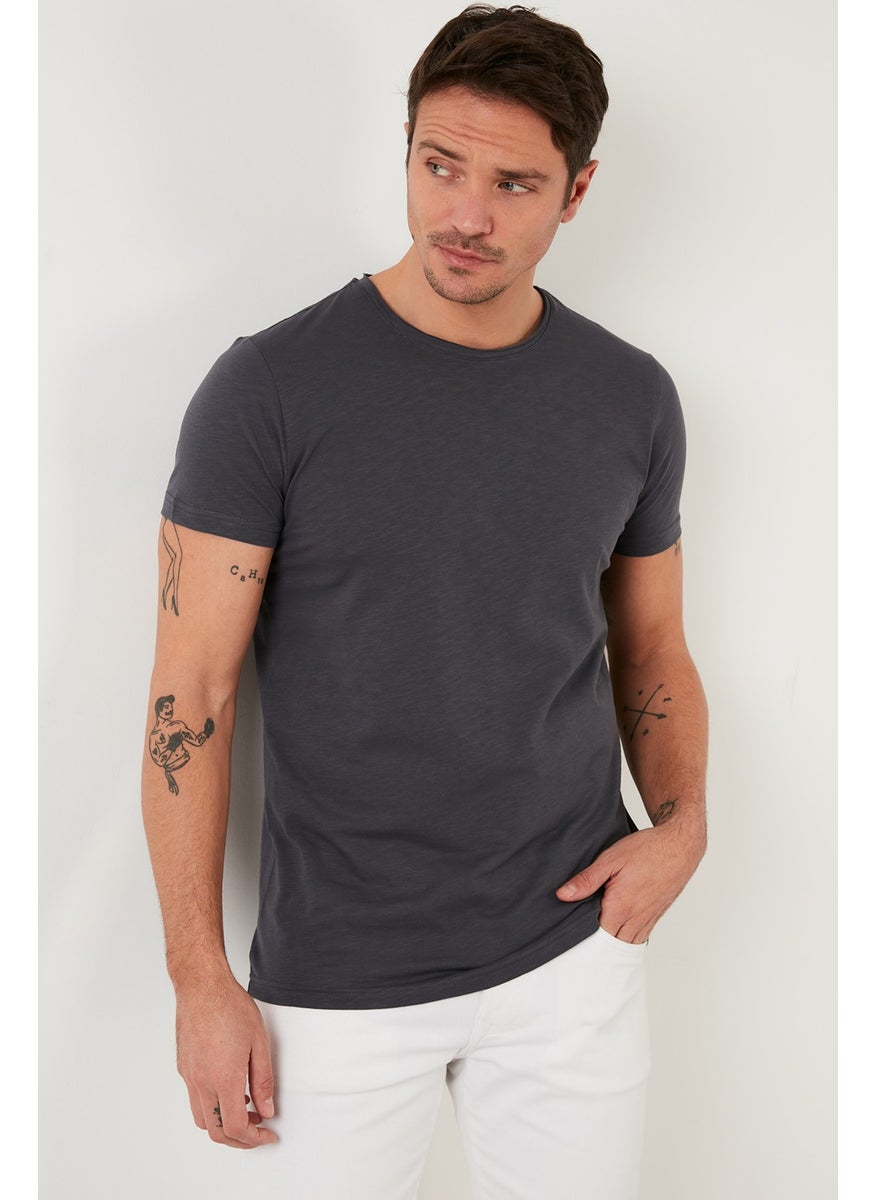 Cotton Slim Fit Crew Neck T Shirt Men's T Shirt 59020001